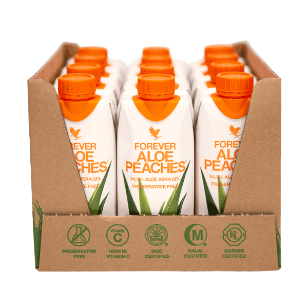 Aloe Peaches 330ml (pack of 12)